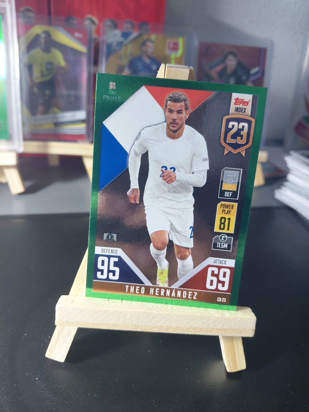 theo hernandez (green amerold) topps nation league, Ophalen of Verzenden, Nieuw, Buitenlandse clubs, Spelerskaart