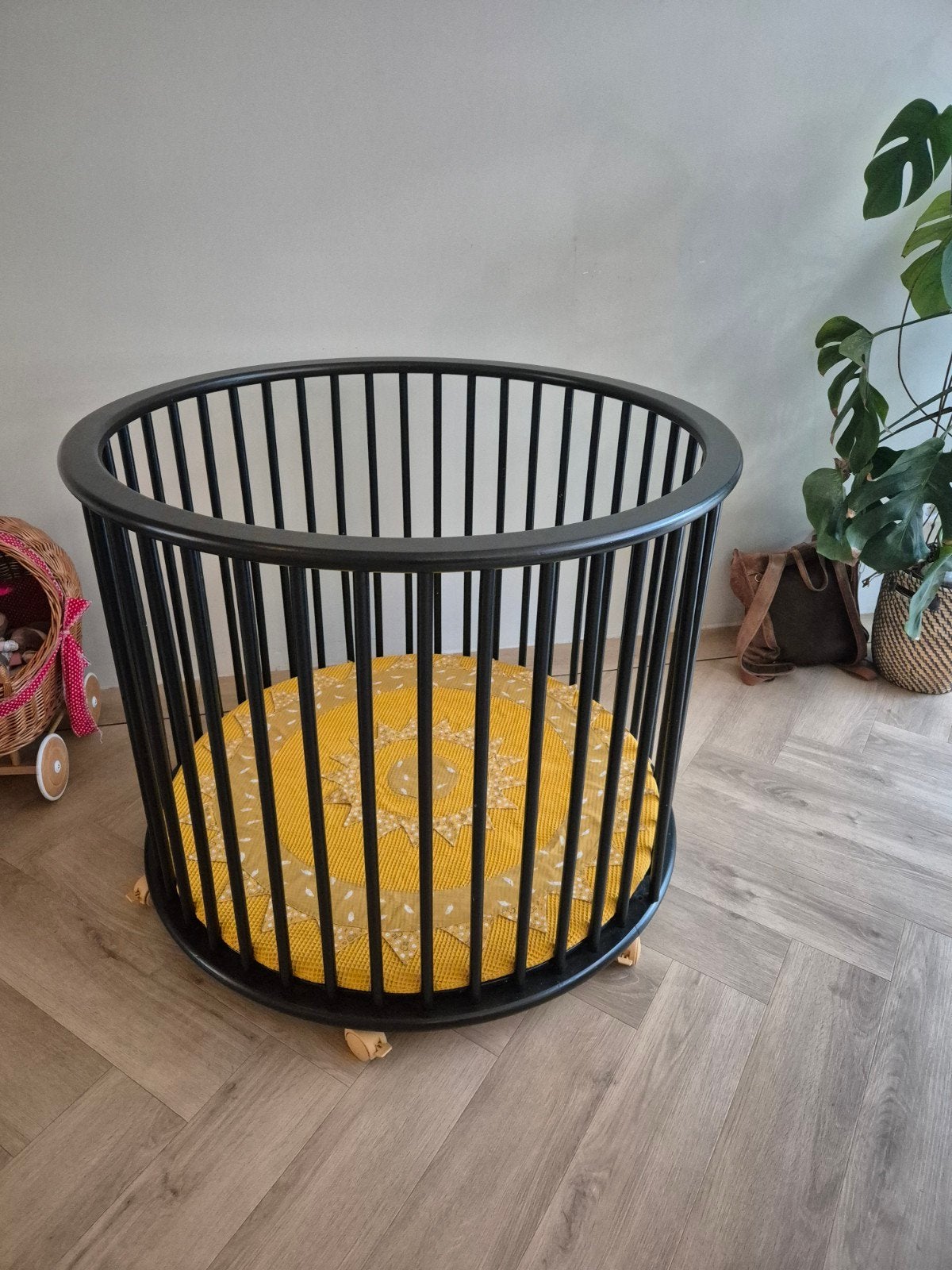 Ronde box incl kussen, Kinderen en Baby's, Ophalen, Gebruikt, Rond, In hoogte verstelbaar