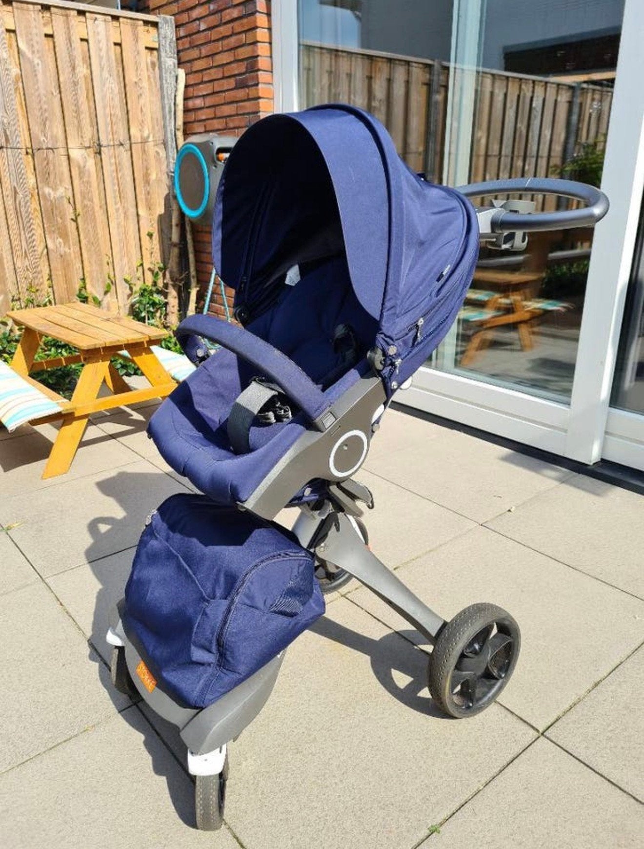 Stokke Xplory kinderwagen – ZGAN – Luxe uitvoering blauw, Ophalen of Verzenden