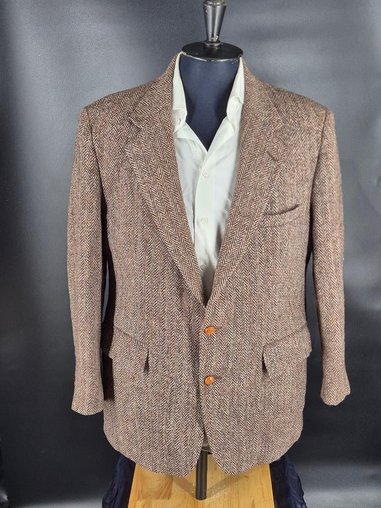 Harris Tweed jasje (54), Maat 52/54 (L), Harris Tweed, Bruin, Ophalen of Verzenden