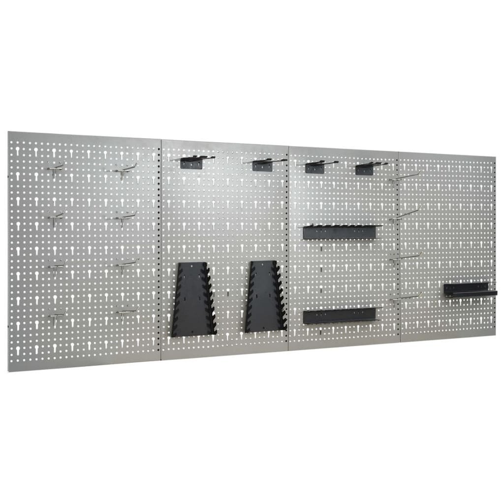 New | Gaatjespaneel wandgemonteerd 4 st 40 x 58 cm staal, Ophalen of Verzenden, Nieuw