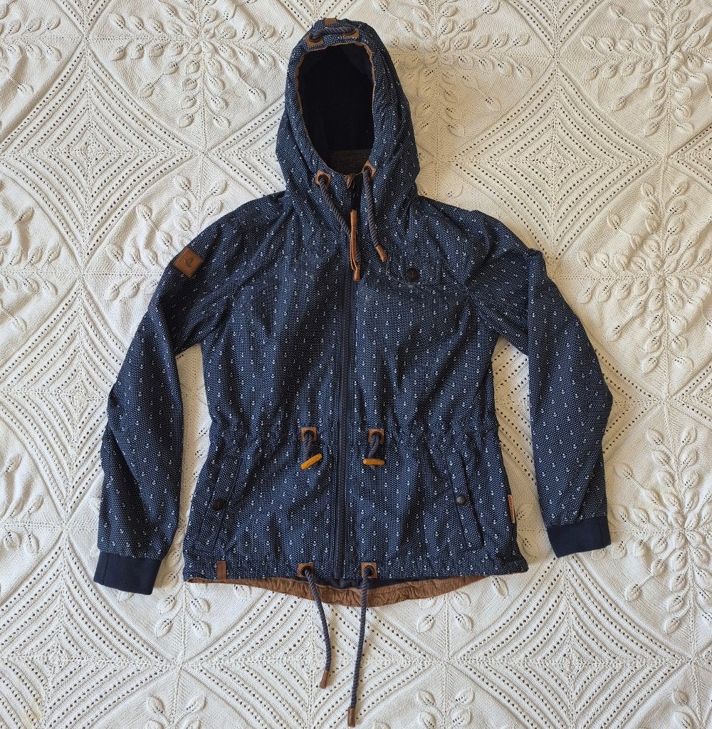 Naketano dames regenjas blauw ankers XL, Ophalen of Verzenden, Zo goed als nieuw, Maat 46/48 (XL) of groter, Blauw