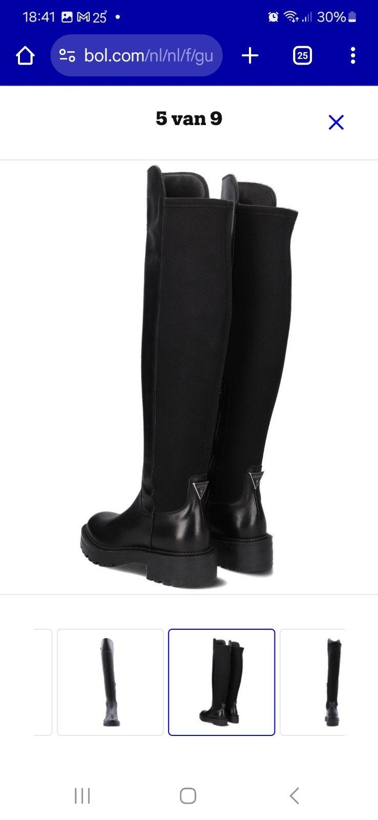 Nieuwe Guess Carmen Overknee Laarzen Maat 38, Hoge laarzen, Guess, Zwart, Nieuw