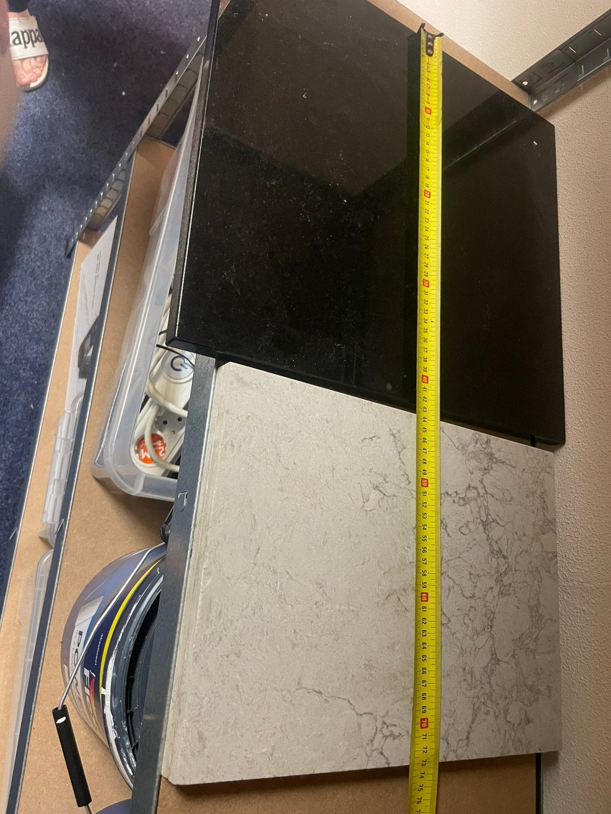 Keukenblad, Huis en Inrichting, Ophalen, Zwart, Zo goed als nieuw, Minder dan 100 cm