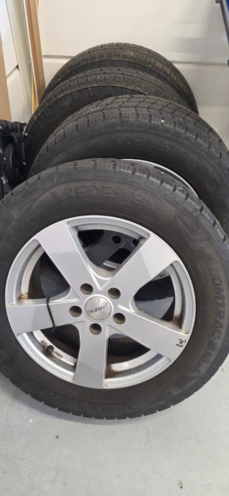 Vredestein Comtrac Winterbanden op Dezent Velgen, Gebruikt, 16 inch, Banden en Velgen, Personenwagen