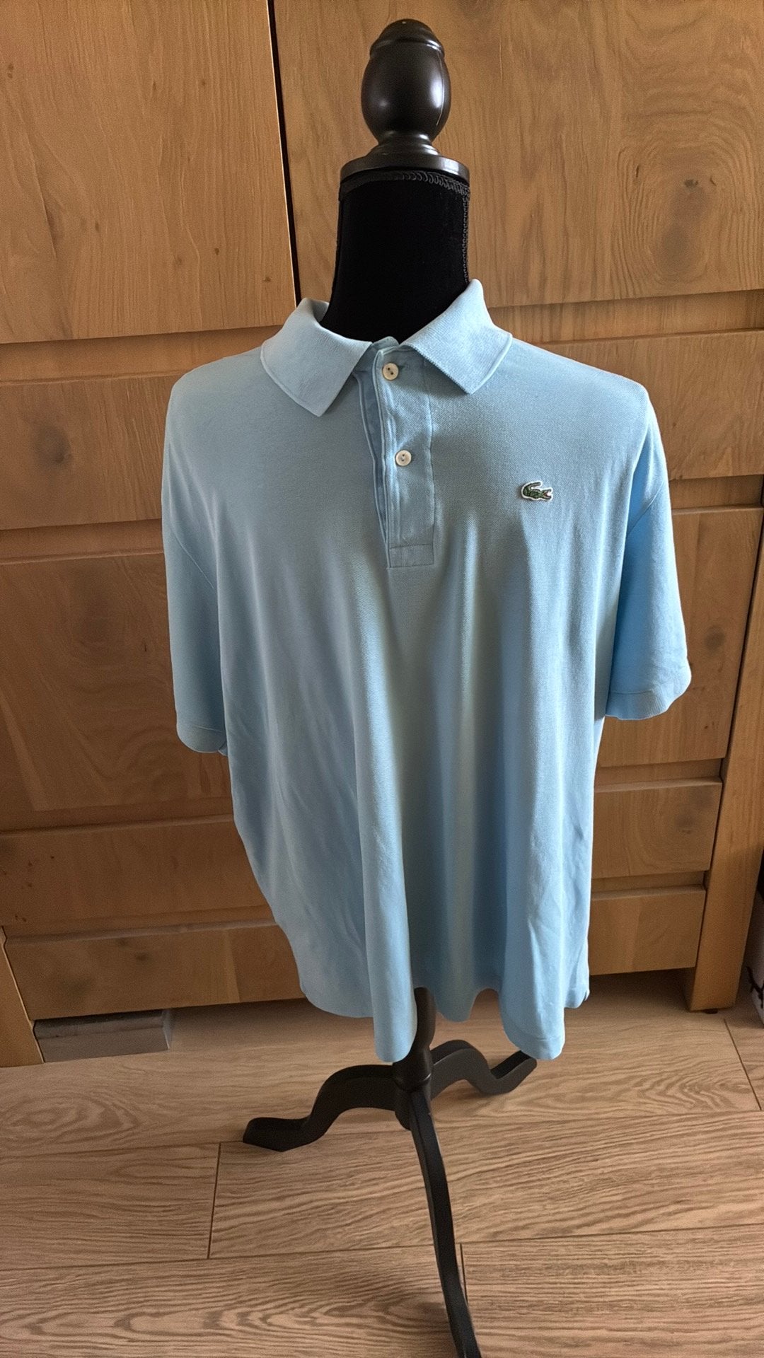 LACOSTE POLO LICHT BLAUW MAAT 8 (3XL), Ophalen of Verzenden, Zo goed als nieuw, Overige maten, Blauw