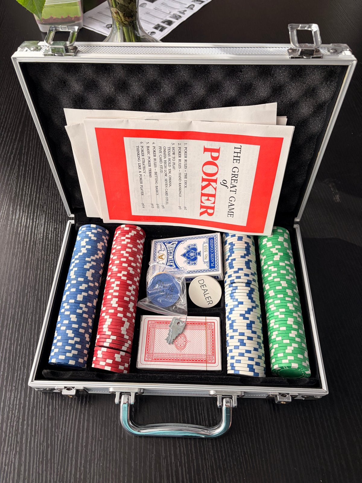 Complete Pokerset in Aluminium Koffer - Zo goed als nieuw, Hobby en Vrije tijd, Ophalen of Verzenden, Zo goed als nieuw