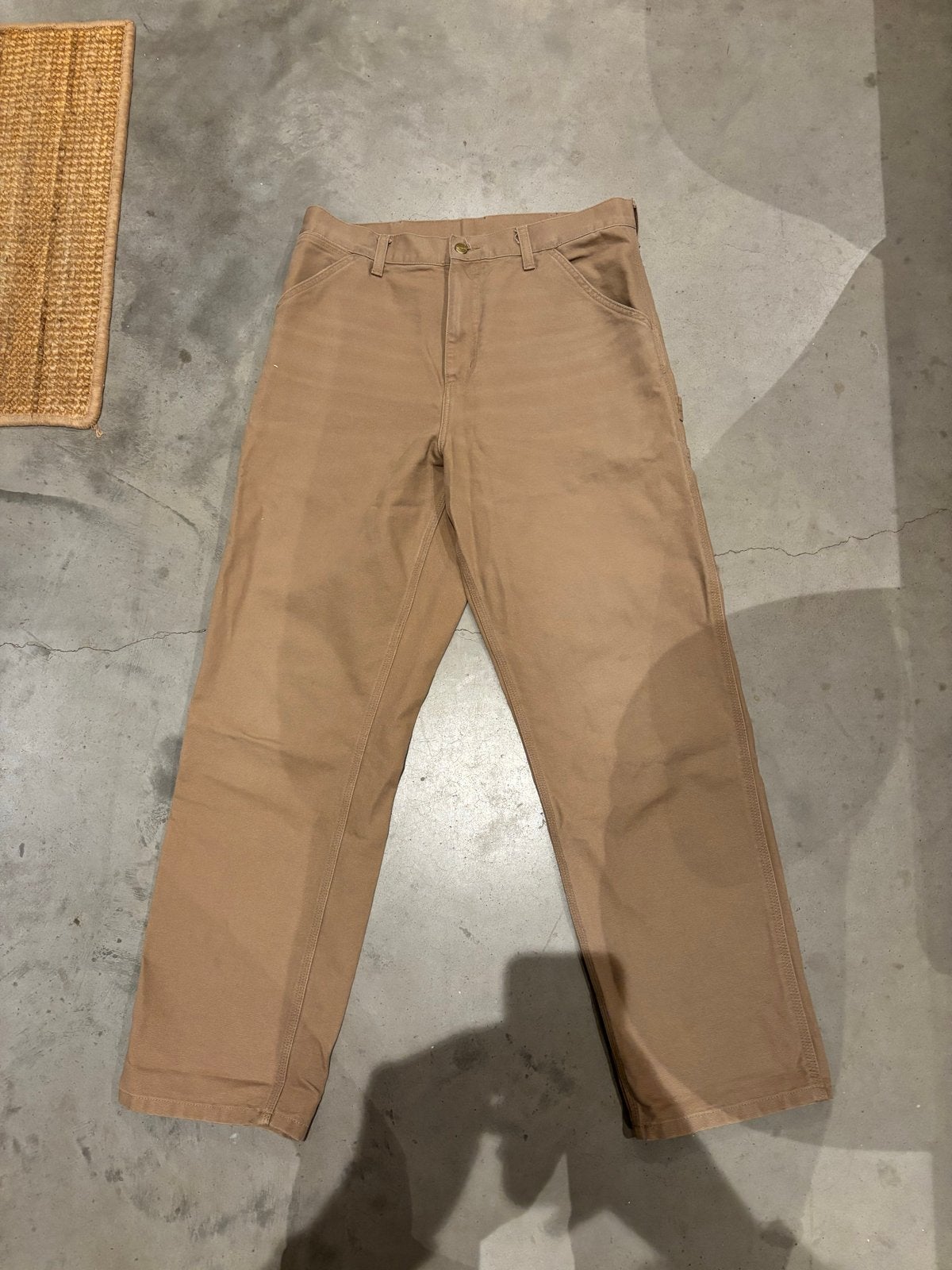 Carhartt WIP Single Knee Pant - Beige - Maat 33x32, Ophalen of Verzenden, Zo goed als nieuw, Maat 52/54 (L), Beige
