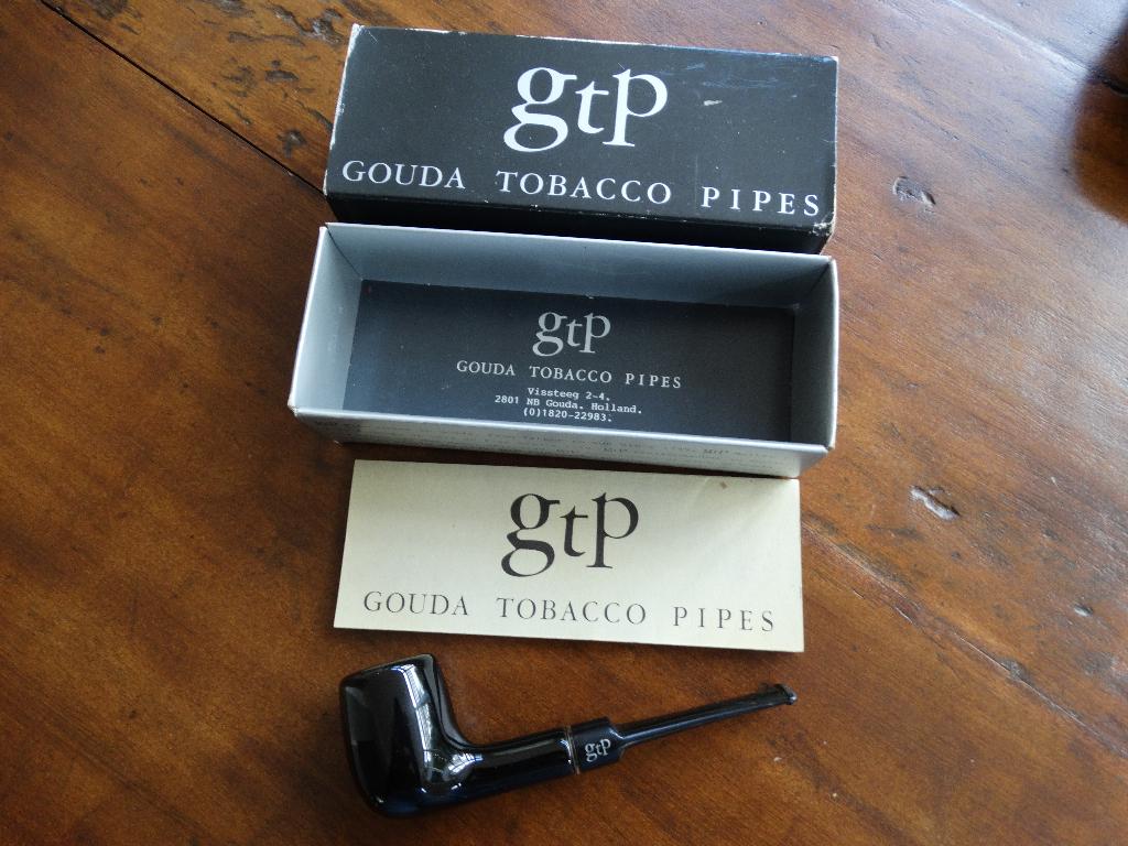 GtP Gouda Tobacco pipes, tabakspijp in doos met folder, Verzamelen, Verzenden, Gebruikt, (Water)pijp