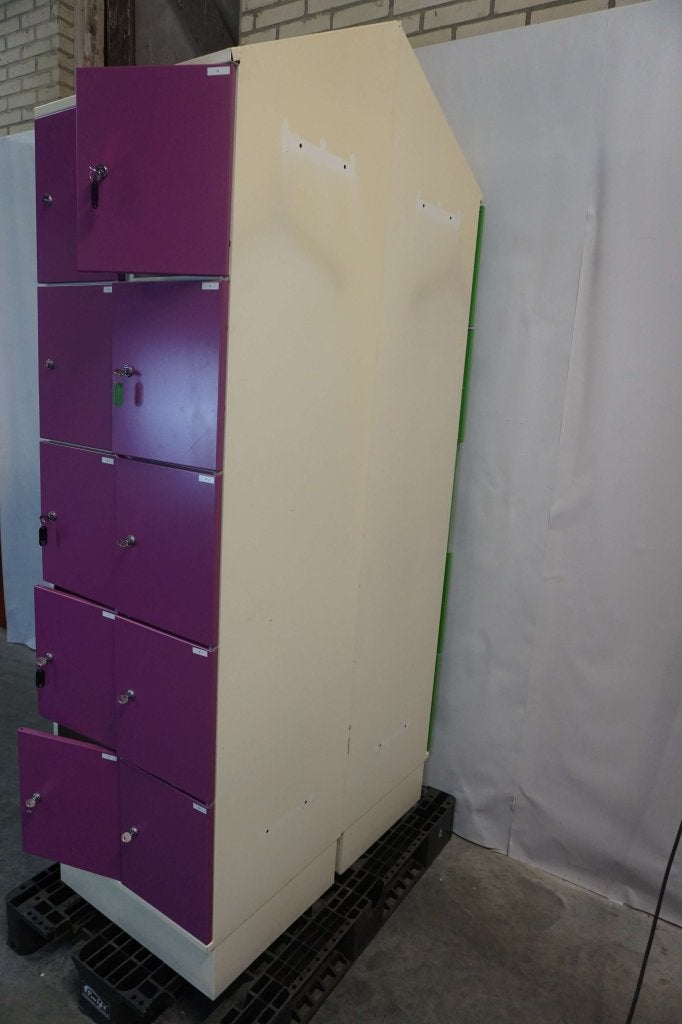 Lockerkast lockers lockerkasten met munstslot, Gebruikt, Niet ingevuld, Niet ingevuld, Ophalen