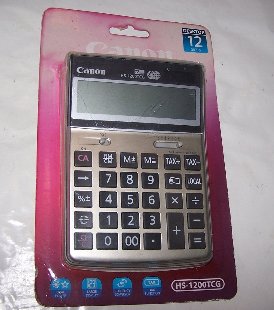 Vintage Canon HS-1200TCG rekenmachine. Nieuw in verpakking., Verzamelen, Ophalen of Verzenden, Computers en Rekenmachines