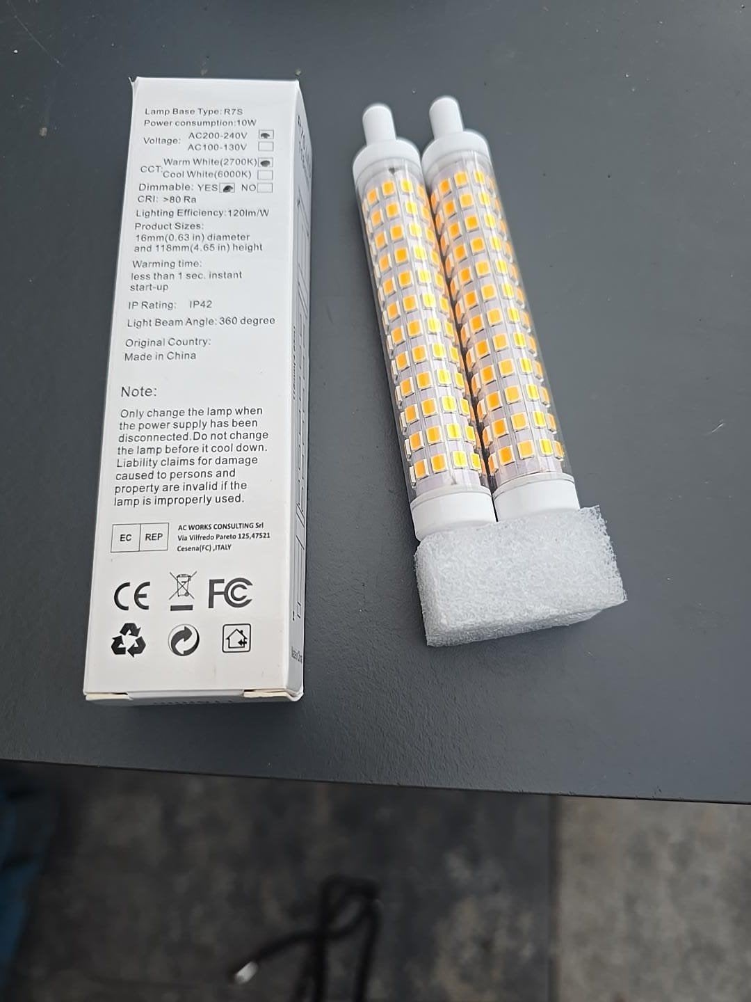 R7S LED Lamp 10W Warm Wit Dimbaar - Energiezuinig, Led-lamp, Dimbaar, Nieuw, Overige fittingen