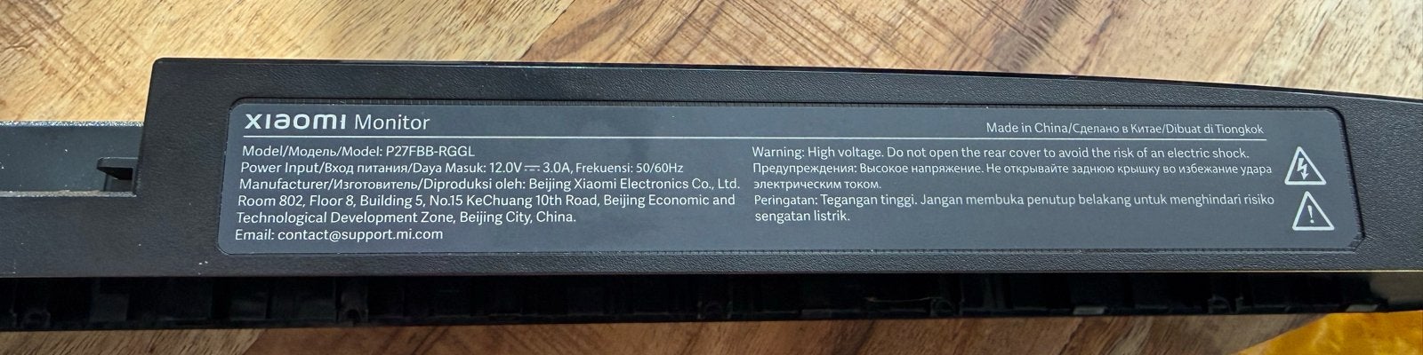 Xiaomi P27FBB-RGGL Monitor Onderdelen, Computers en Software, ., Ophalen of Verzenden, Zo goed als nieuw, Xiomi