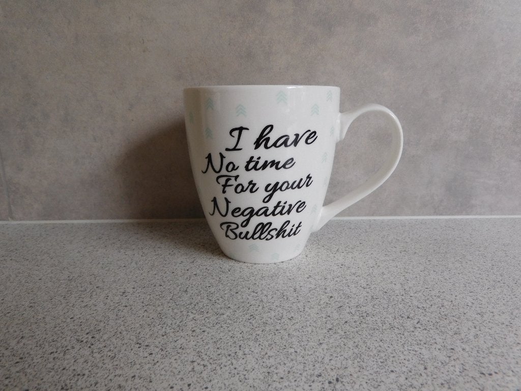 Mok 500 ml. I have no time for your negative.. by Xenos, Overige merken, Zo goed als nieuw, Overige stijlen, Porselein