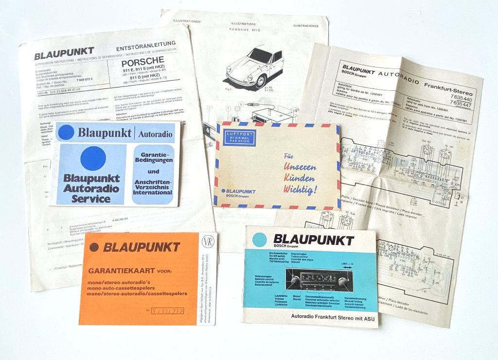 Blaupunkt Frankfurt Stereo voor Porsche 911 1960’s/1970‘s, Verzenden, Gelezen, Porsche