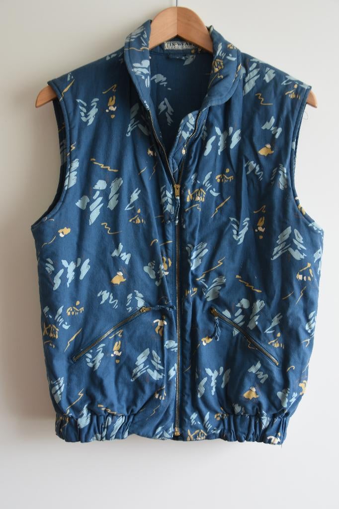 Inwear bodywarmer met leuke print maat 40 / 42, Verzenden, Gedragen, Maat 38/40 (M), Blauw