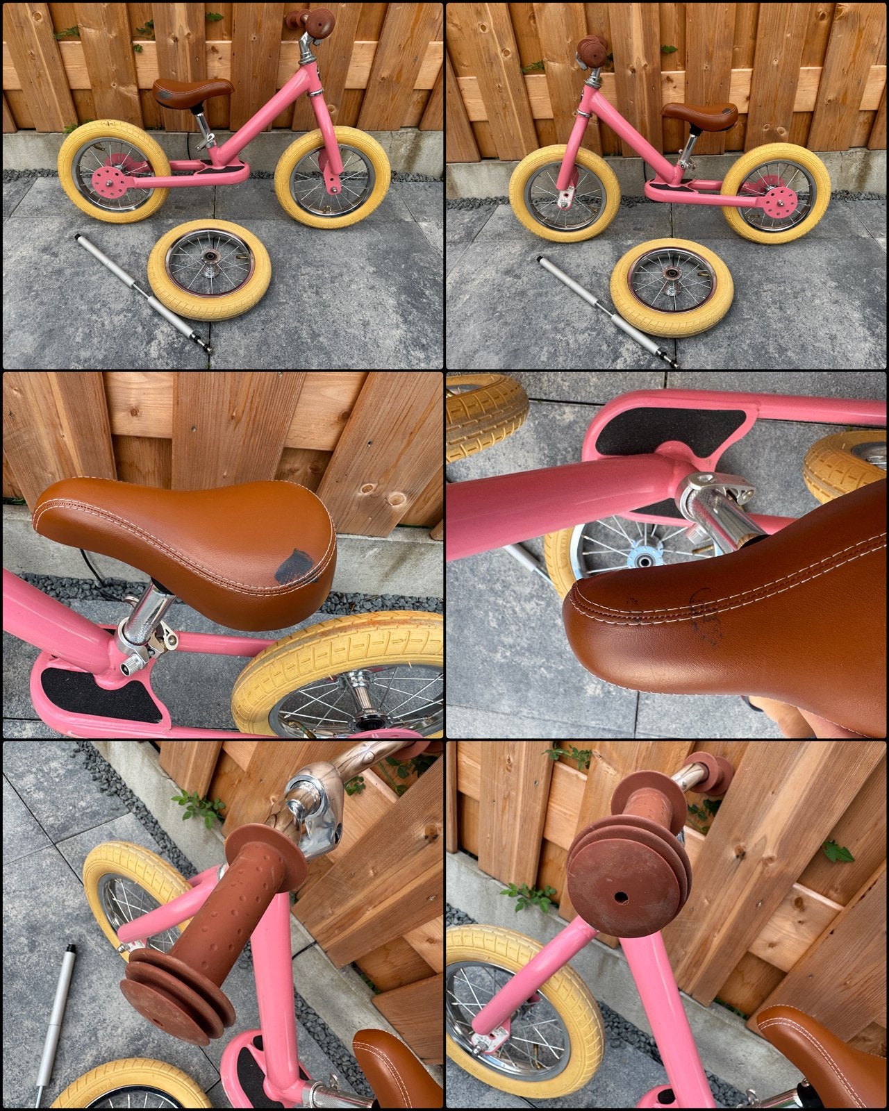 Trybike Steel 2-in-1 Vintage Pink loopfiets / driewieler, Fietsen en Brommers, Ophalen, Gebruikt, Minder dan 16 inch