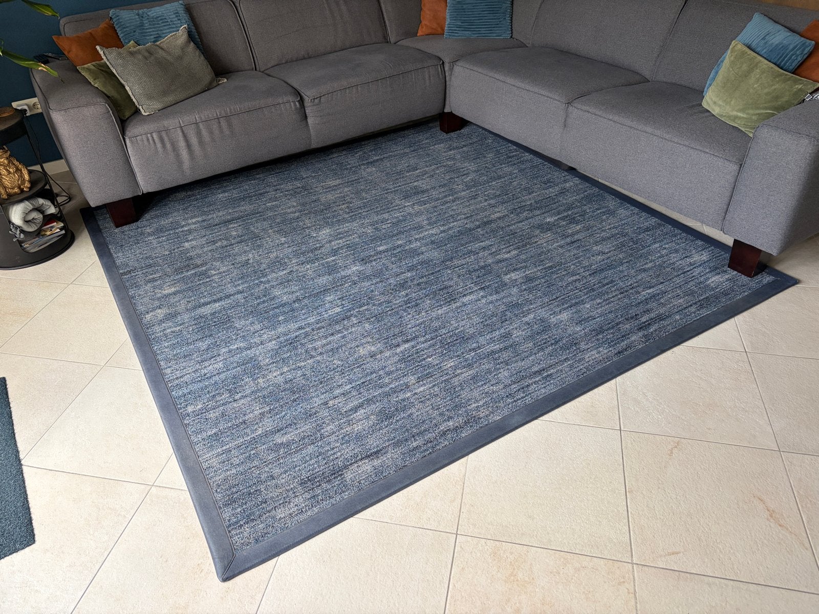 Desso vloerkleed jeans denim light 240x240, Ophalen, Blauw, Vierkant, Zo goed als nieuw