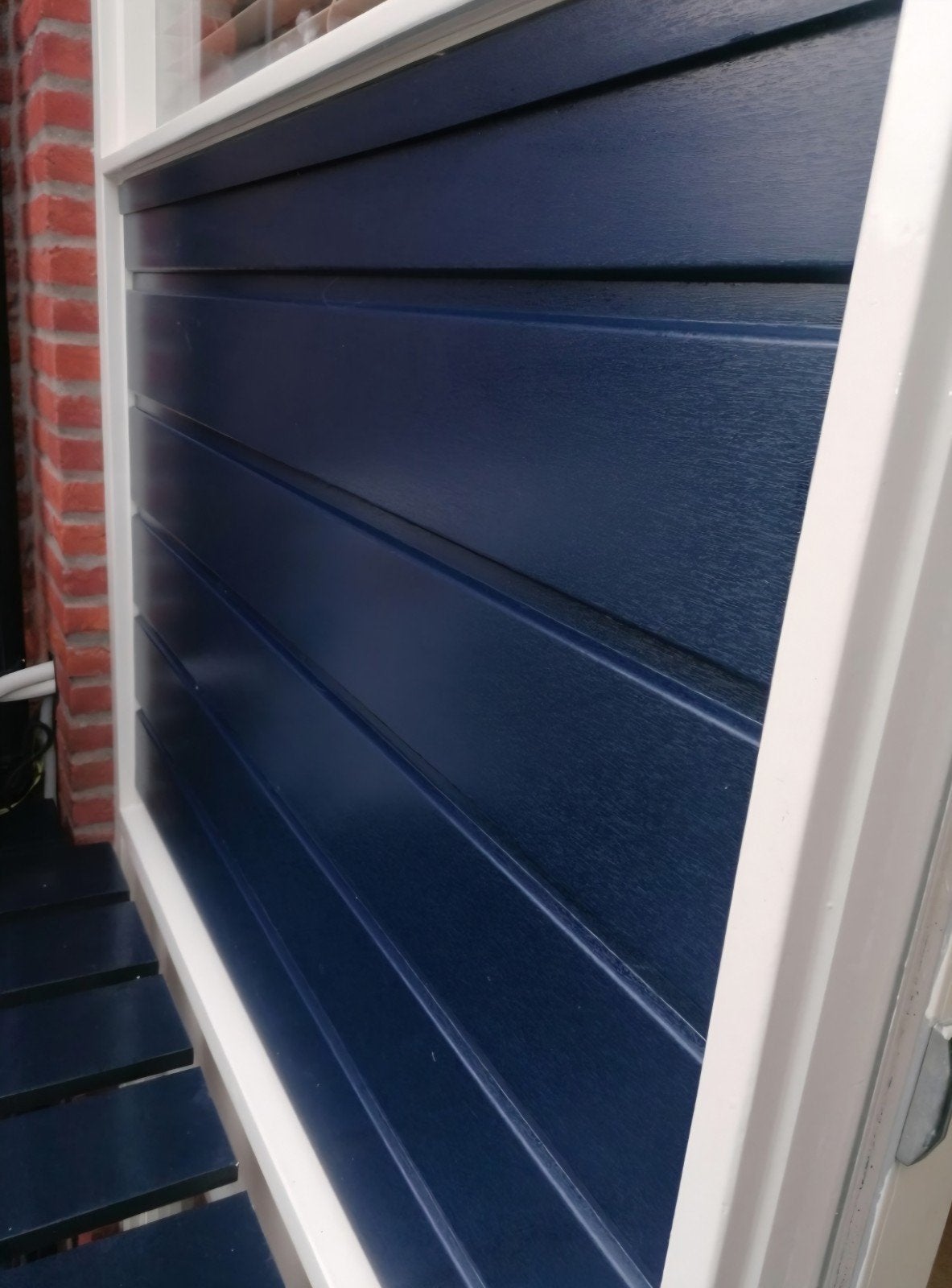 Keralit/Novalit gevelbekleding donkerblauw, Ophalen, Minder dan 25 mm, Zo goed als nieuw, Plank
