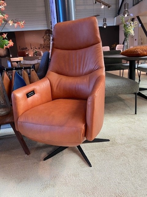 Relaxfauteuil Twinz 108, Ophalen, Nieuw, Leer, 100 tot 125 cm