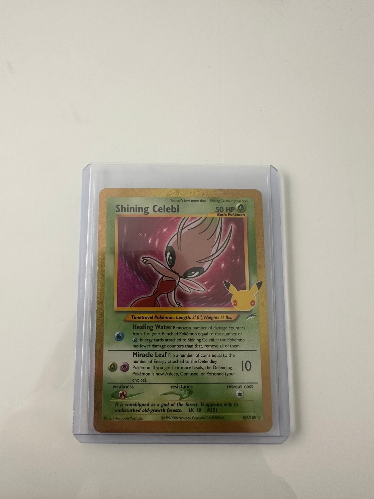 Shining celebi 106/105 30th anniversary, Ophalen of Verzenden, Zo goed als nieuw