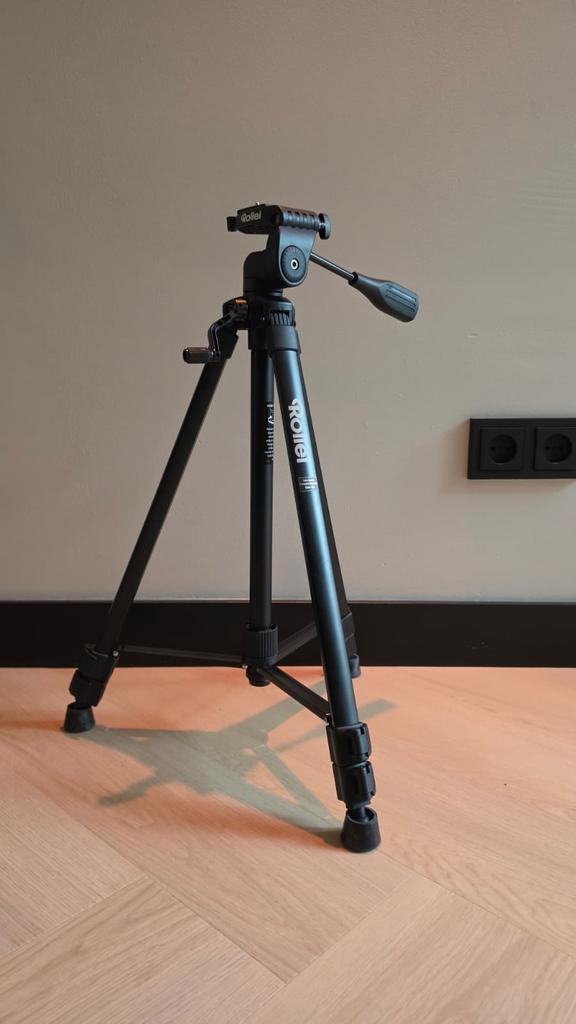 Rollei Compact Traveler Star S2 Statief - Licht en Stevig, Ophalen, Zo goed als nieuw, 150 tot 175 cm, Driepoot