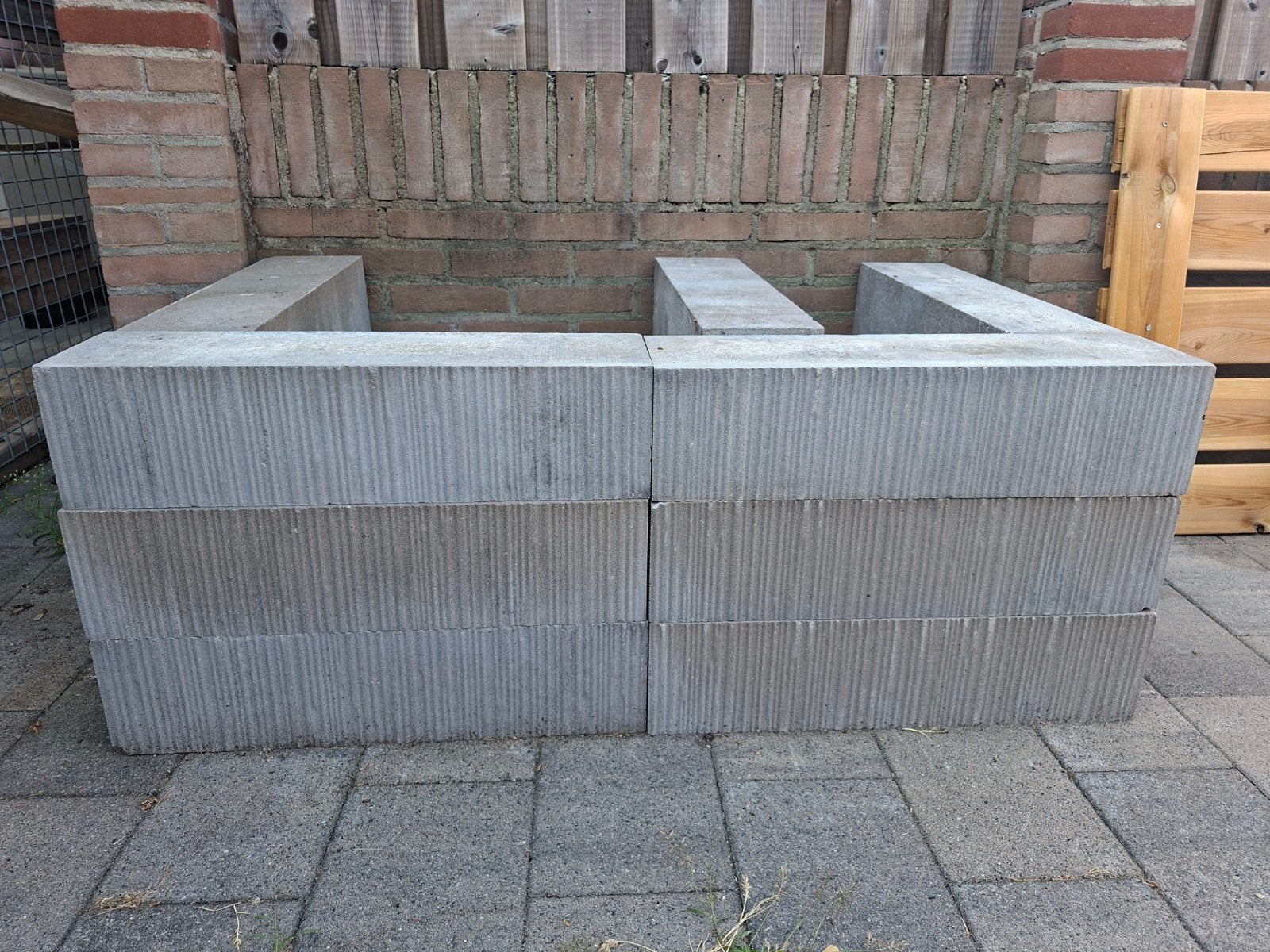 15 betonblokken stapelblokken 60x15x15cm, Tuin en Terras, Ophalen