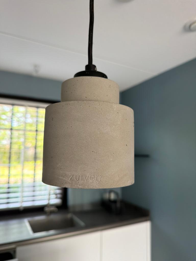 Set van 2 Zuiver betonnen hanglampen, Ophalen, Zo goed als nieuw, Overige materialen, 75 cm of meer