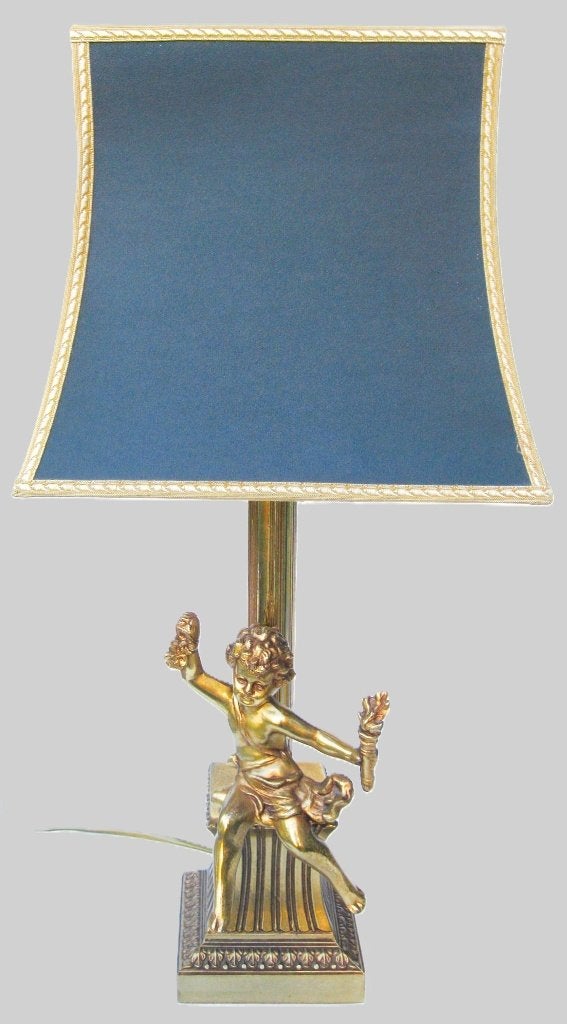 Opmerkelijke Hollywood Regency lamp Deknudt., Ophalen