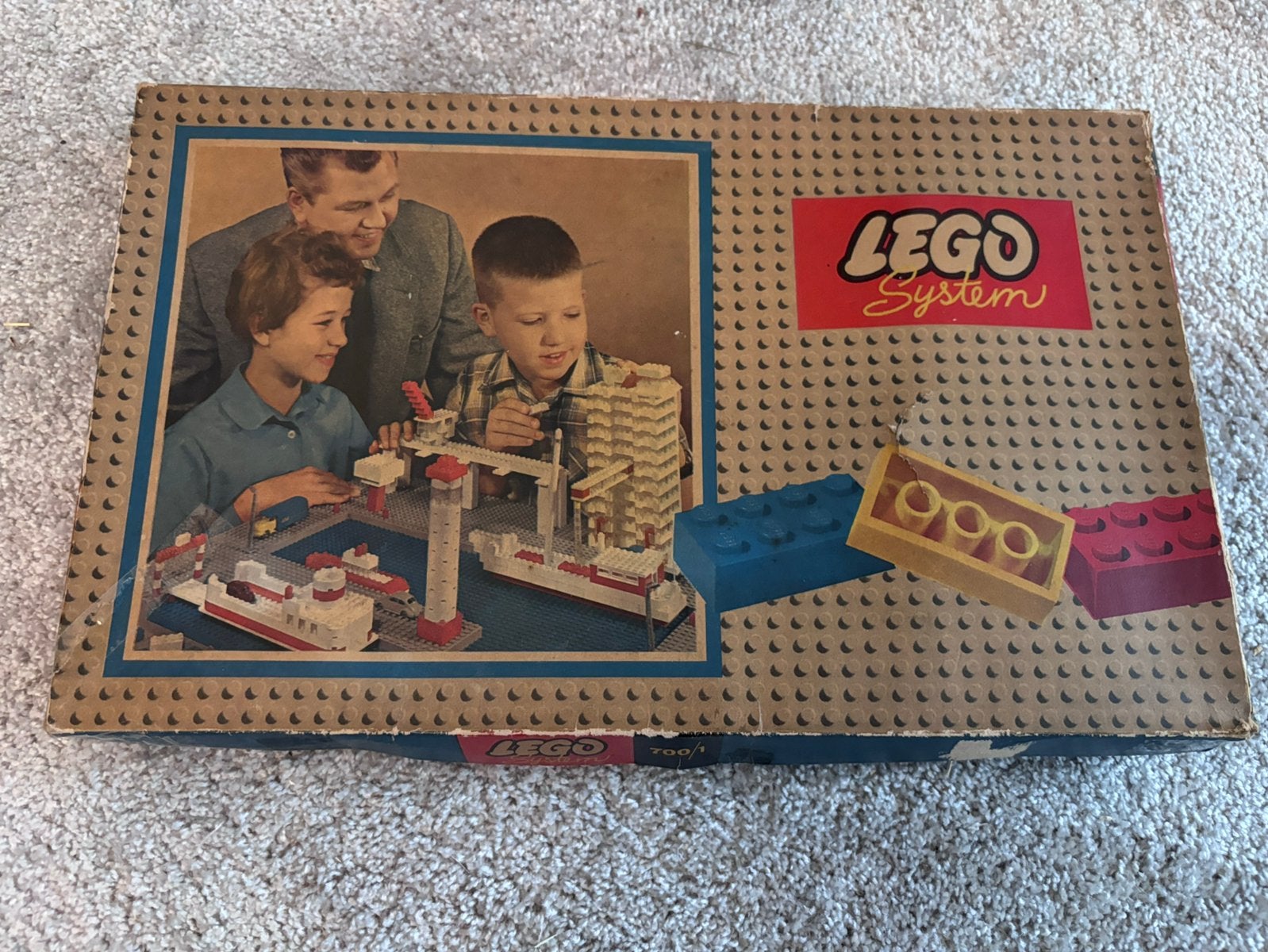 LEGO GIFTSET 700/1 JAREN 50 VINTAGE, Gebruikt, Lego, Ophalen of Verzenden, Inclusief instructies