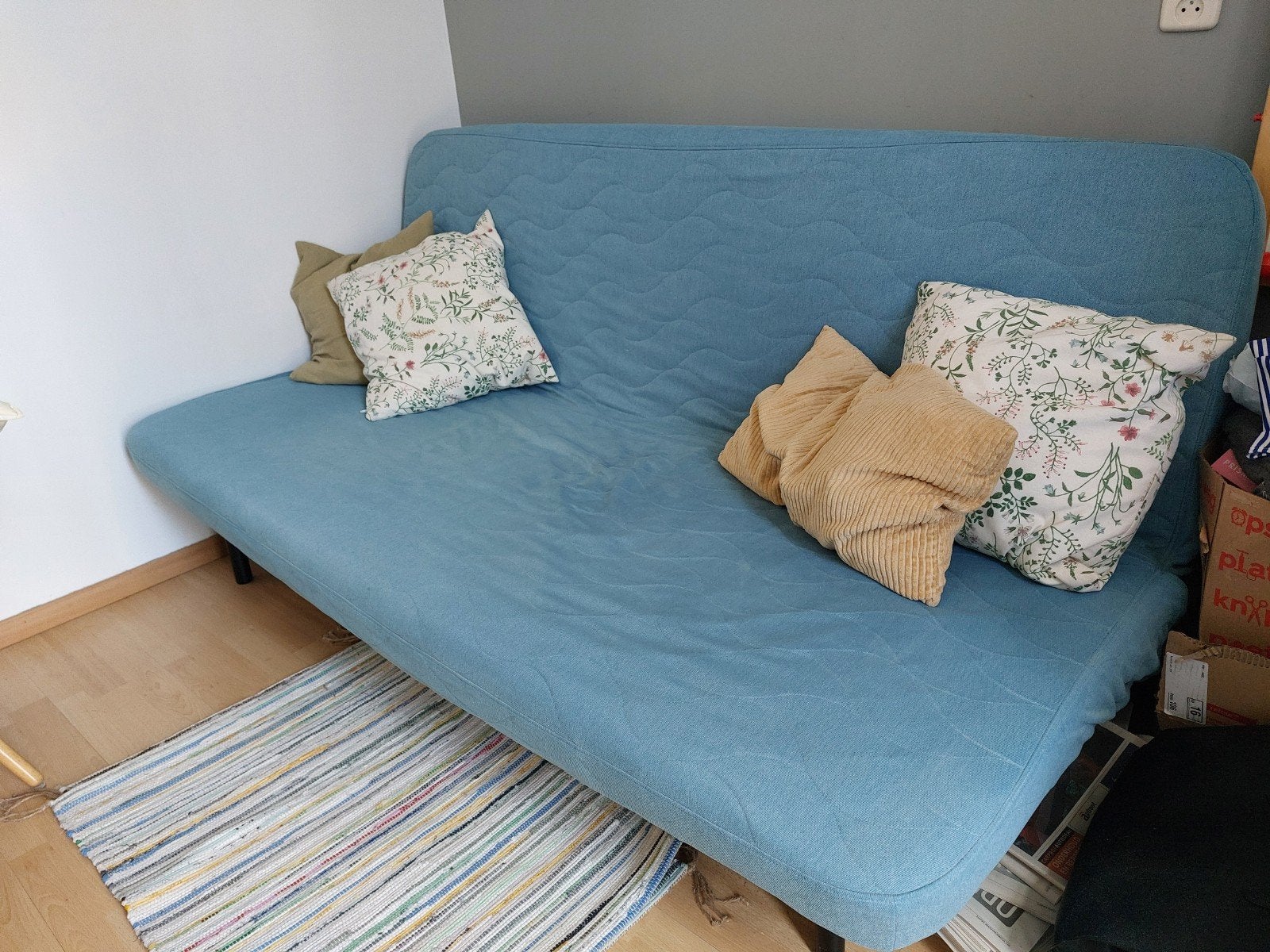 Ikea Nyhamn slaapbank, Gebruikt, Blauw, Tweepersoons, 200 cm