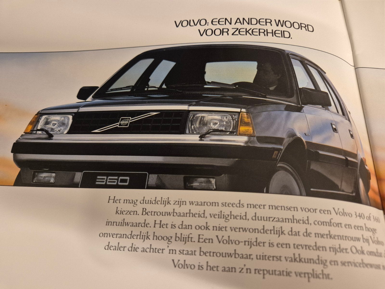 1988 laatste Volvo 340 360 folder óók kleuren en 360 GLT B20, Ophalen of Verzenden, Zo goed als nieuw, Volvo