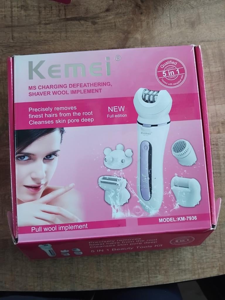 Kemei 5-in-1 Oplaadbare Epilator & Scheerapparaat KM-7936, Ophalen of Verzenden, Nieuw, Overige typen