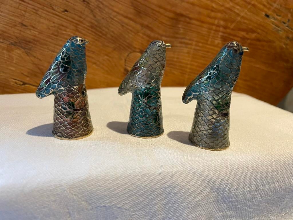 Vogel glas cloisonné, Verzamelen, Ophalen of Verzenden, Zo goed als nieuw