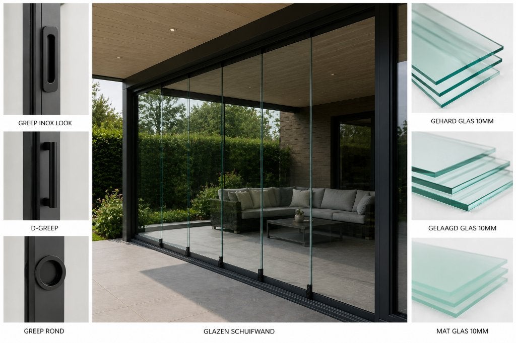 Glazenschuifwanden voor afsluiten serre overkapping schuur, Doe-het-zelf en Verbouw, Glas en Ramen, Minder dan 80 cm, Wenmar, Wenmar, Mercuriusplein 23 Borne