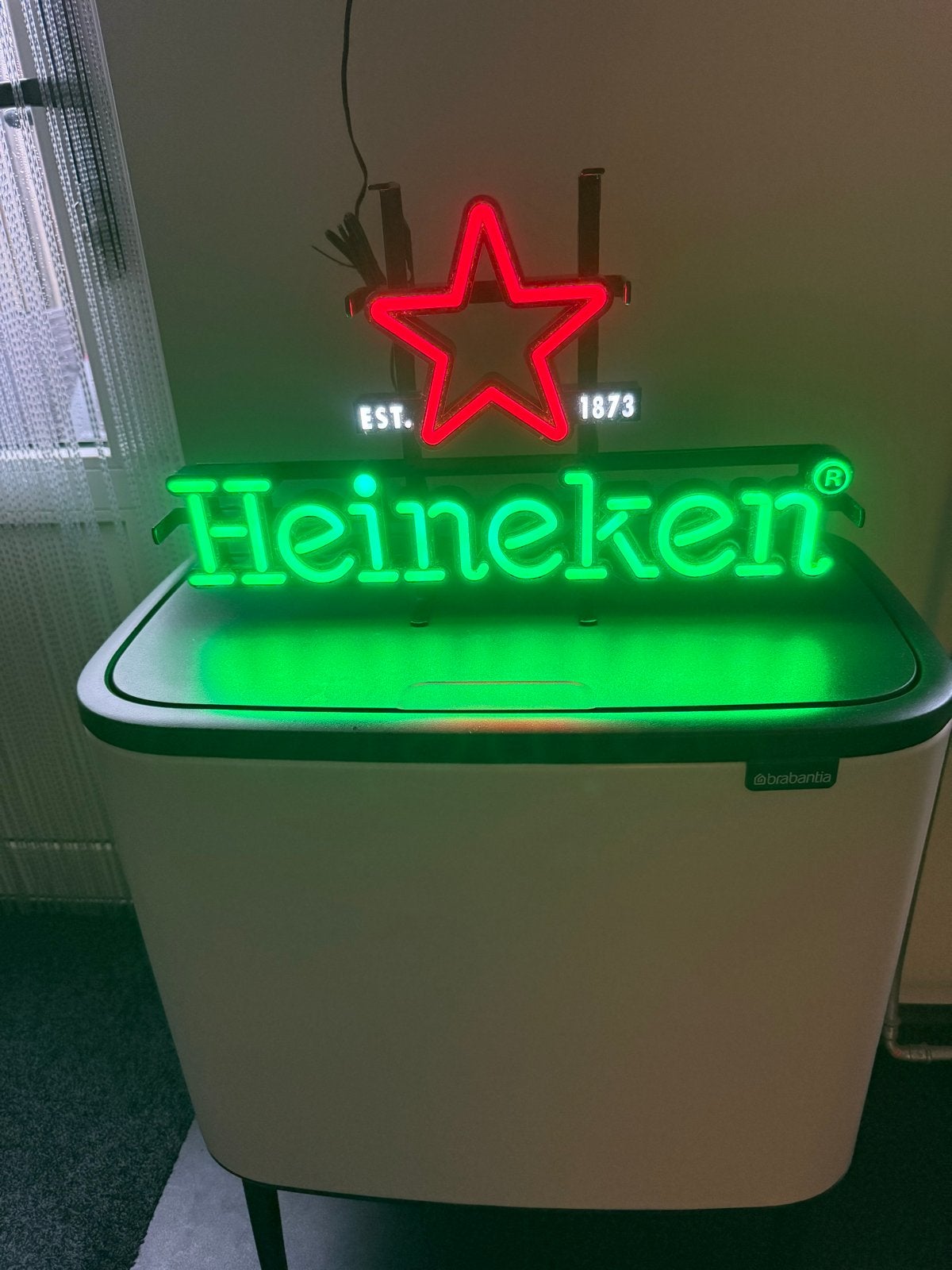 Heineken Neon LED Verlichting - Zo goed als nieuw, Verzamelen, Ophalen of Verzenden, Zo goed als nieuw, Lichtbak of (neon) lamp
