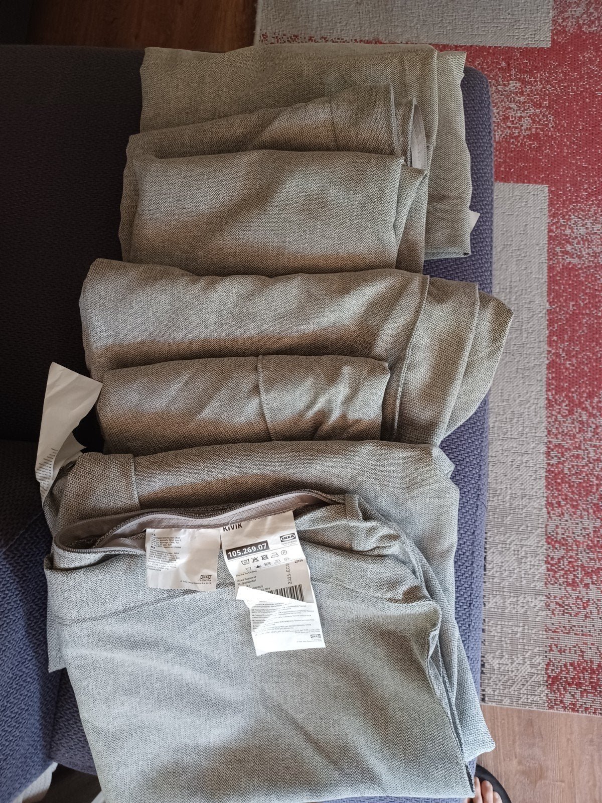 IKEA KIVIK bank hoes Tibbleby grijs 2-zits, Huis en Inrichting, Banken | Bankstellen, Ophalen, 150 tot 200 cm, 75 tot 100 cm, Rechte bank