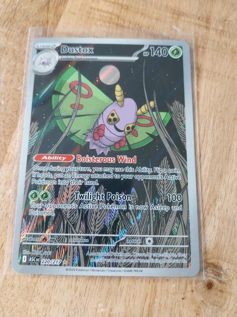 Pokémon Ascended Heroes Dustox 220/217, Ophalen of Verzenden, Nieuw, Losse kaart