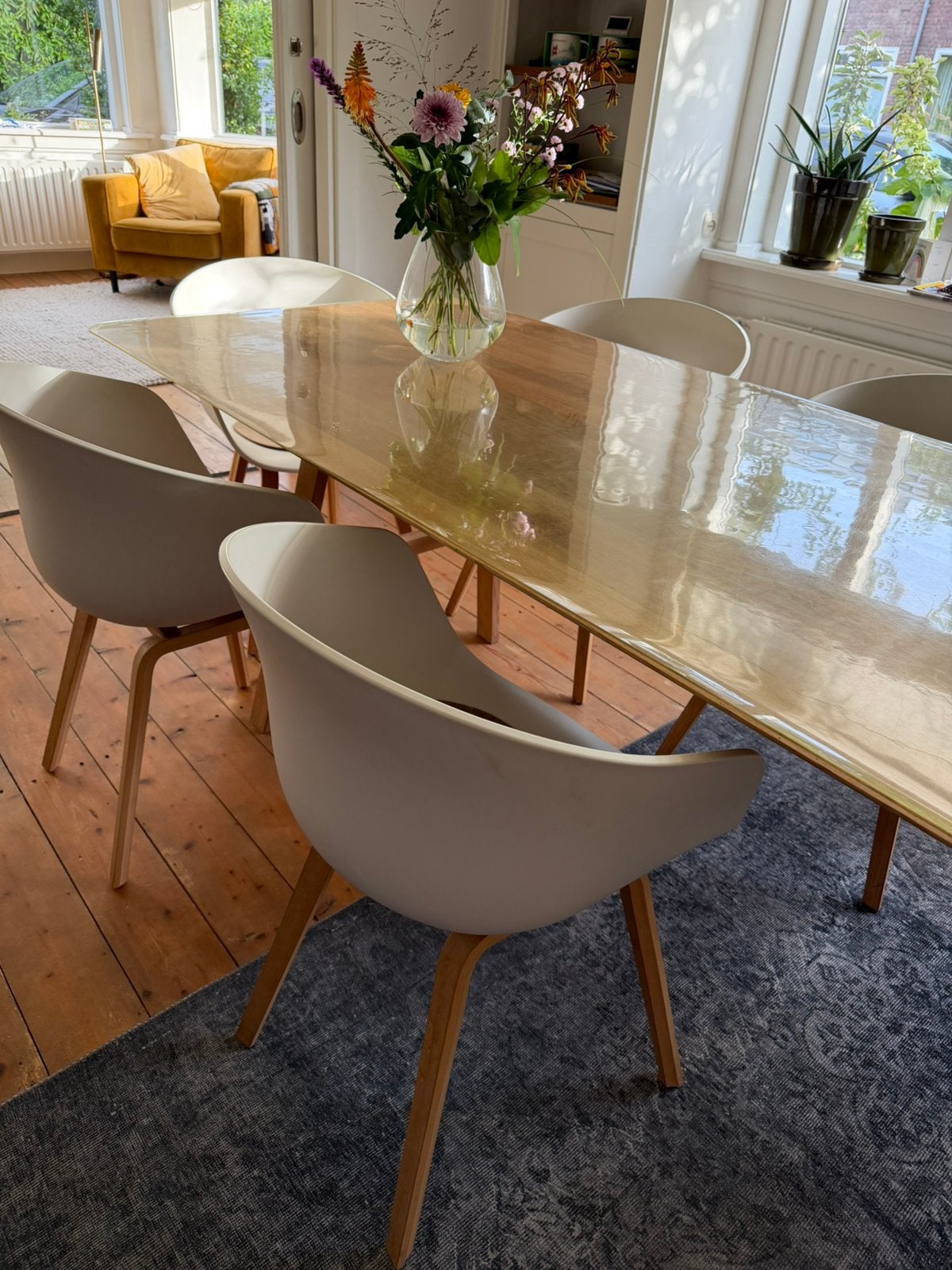 6 stuks Hay About a chair aac22 stoelen, Huis en Inrichting, Ophalen, Zo goed als nieuw, Wit, Vijf, Zes of meer stoelen