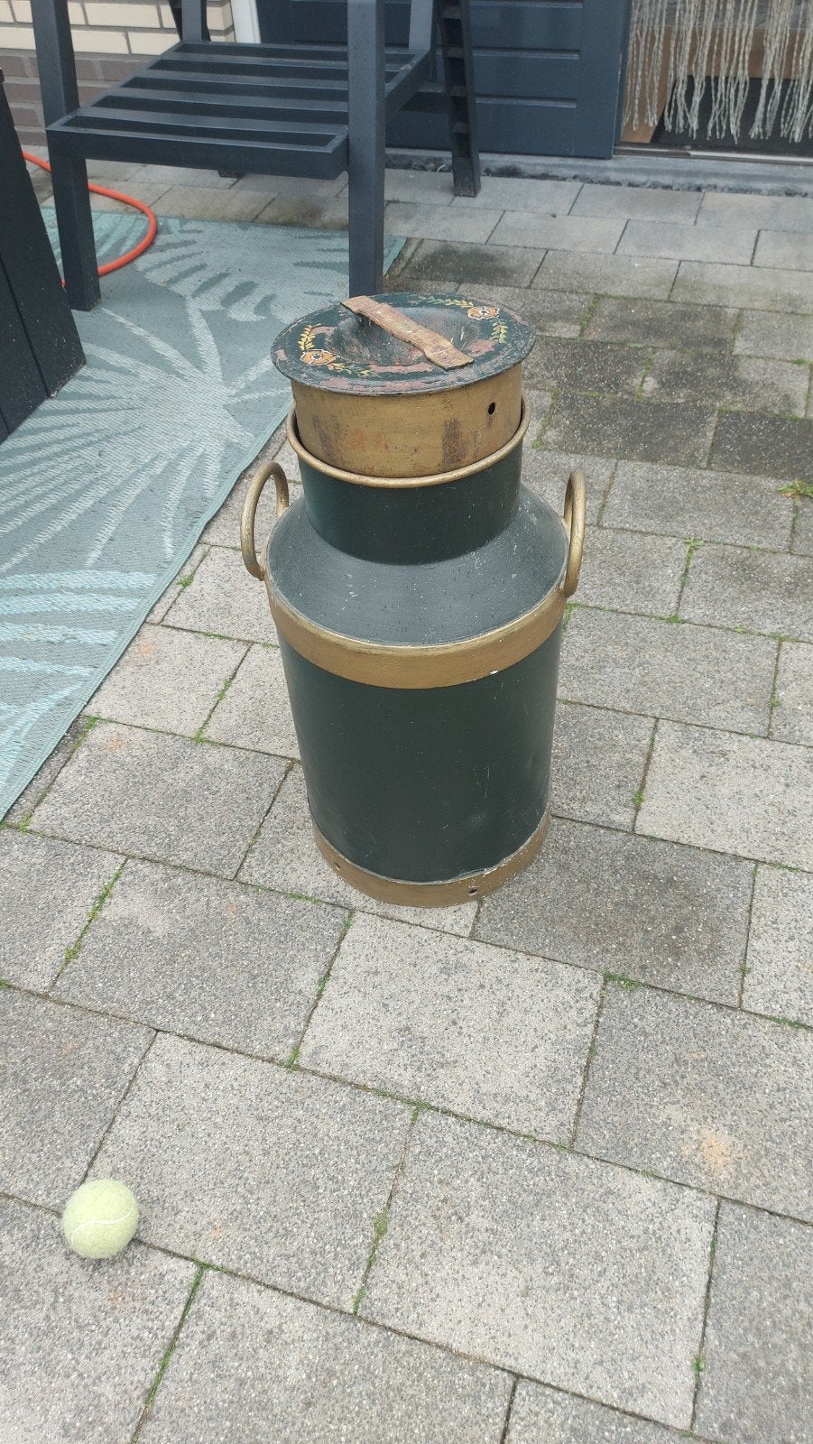oude melkbus hand geschilderd, Ophalen, Gebruikt