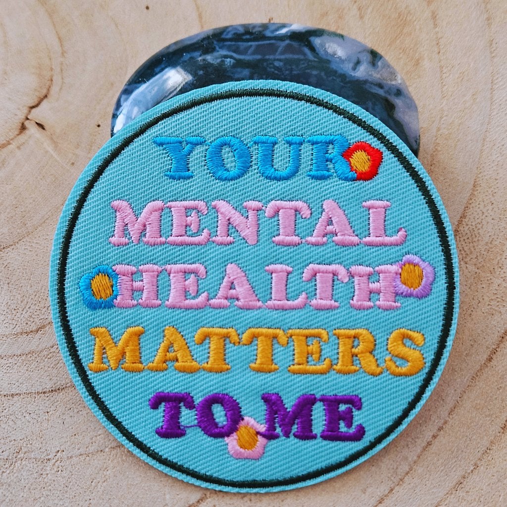 Strijk embleem applicatie Patch Your mental health matters, Hobby en Vrije tijd, Kledingapplicaties en Hotfix, D, Nieuw, Ophalen of Verzenden