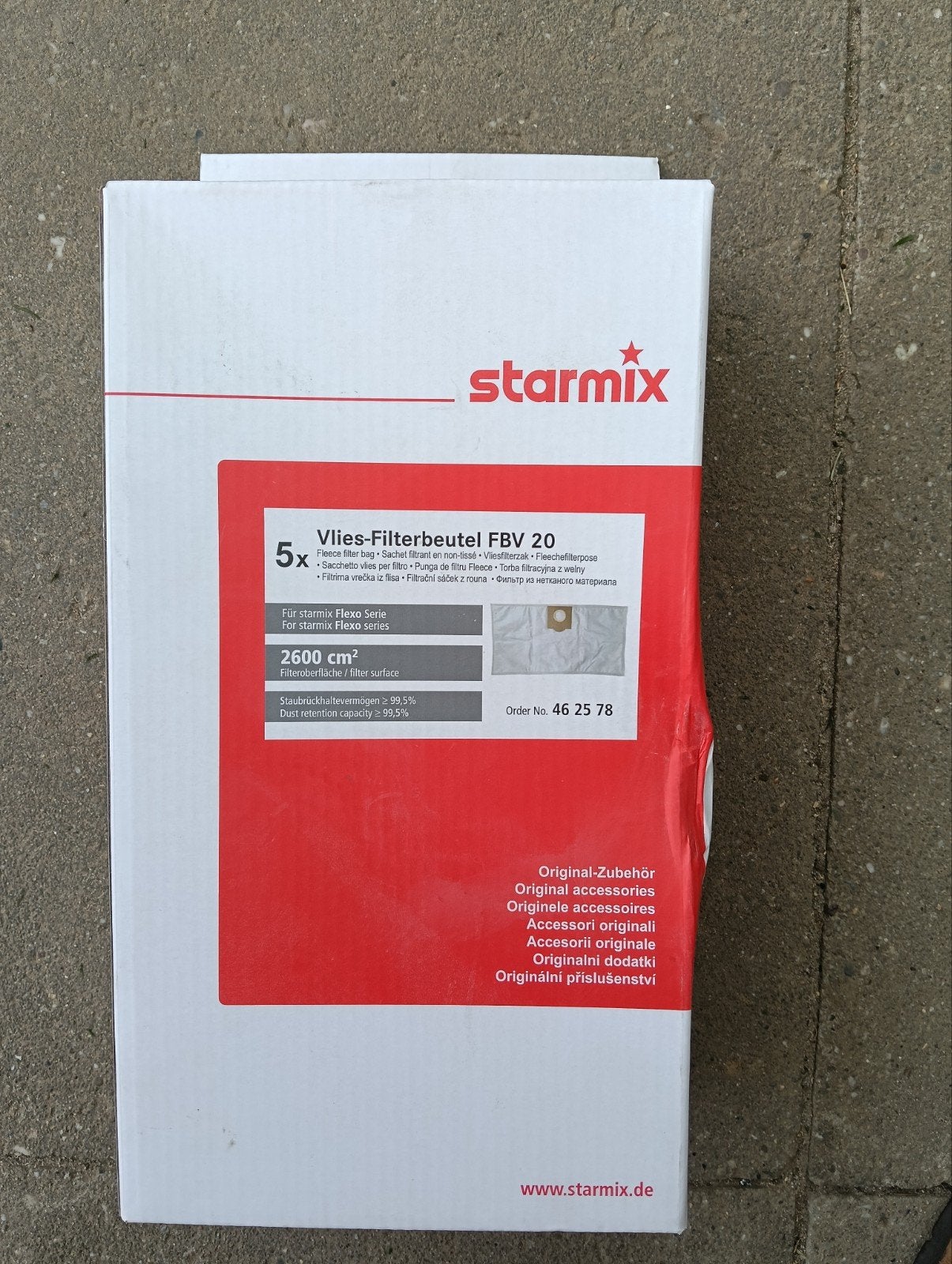 Starmix Vlies-Filterbeutel FBV 20 (4 stuks), Stofzak, Nieuw, Ophalen of Verzenden, Industriële stofzuiger