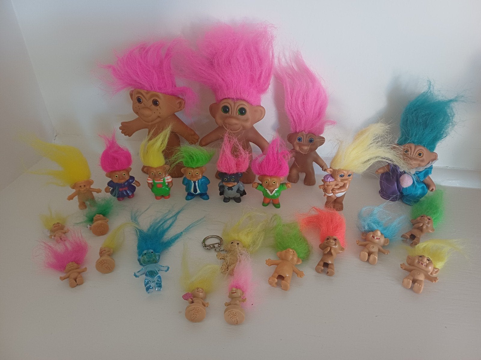 verzameling vintage Troll poppen (24 stuks), Ophalen of Verzenden, Gebruikt