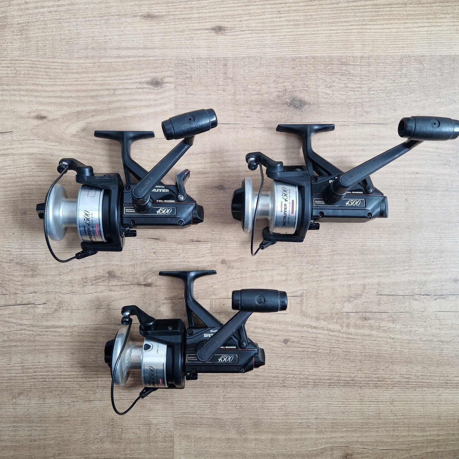 3x Shimano 4500A Baitrunners. ***INCLUSIEF SERVICEBEURT***, Watersport en Boten, Ophalen, Gebruikt