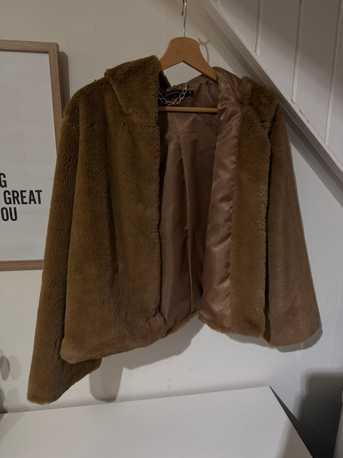 Maat M Faux Fur Jas, Verzenden, Zo goed als nieuw, Maat 38/40 (M), Bruin
