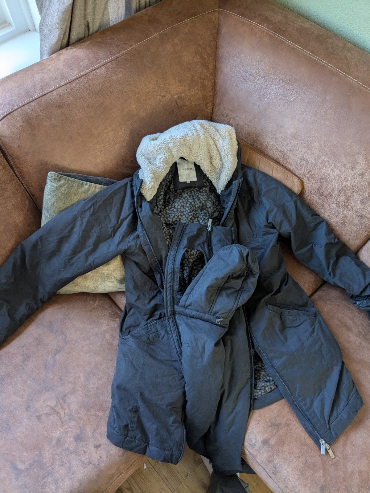 Zwarte winterjas met teddy voering - Noppies voor baby s ,ma, Zwart, Noppies, Gedragen, Ophalen