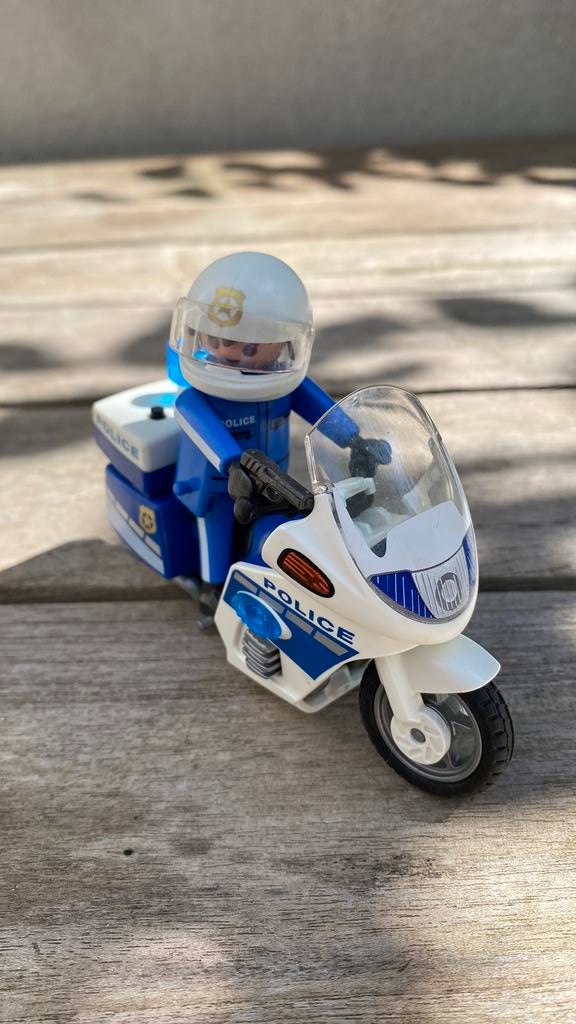 Playmobil 6923 politie op motor, Ophalen of Verzenden, Zo goed als nieuw, Motor
