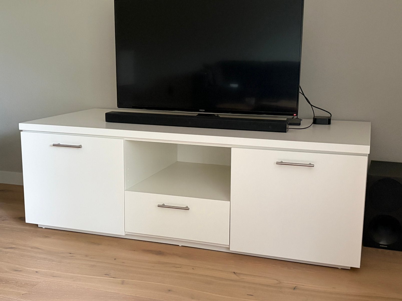 TV Meubel, Ophalen, 150 tot 200 cm, Zo goed als nieuw, Minder dan 100 cm
