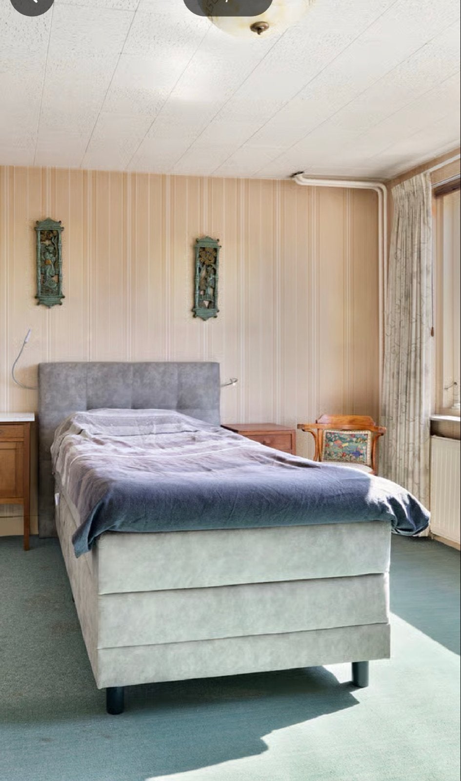 Elektrisch verstelbare boxspring 100x200 met matras en toppe, Ophalen, 100 cm, Eenpersoons, Zo goed als nieuw