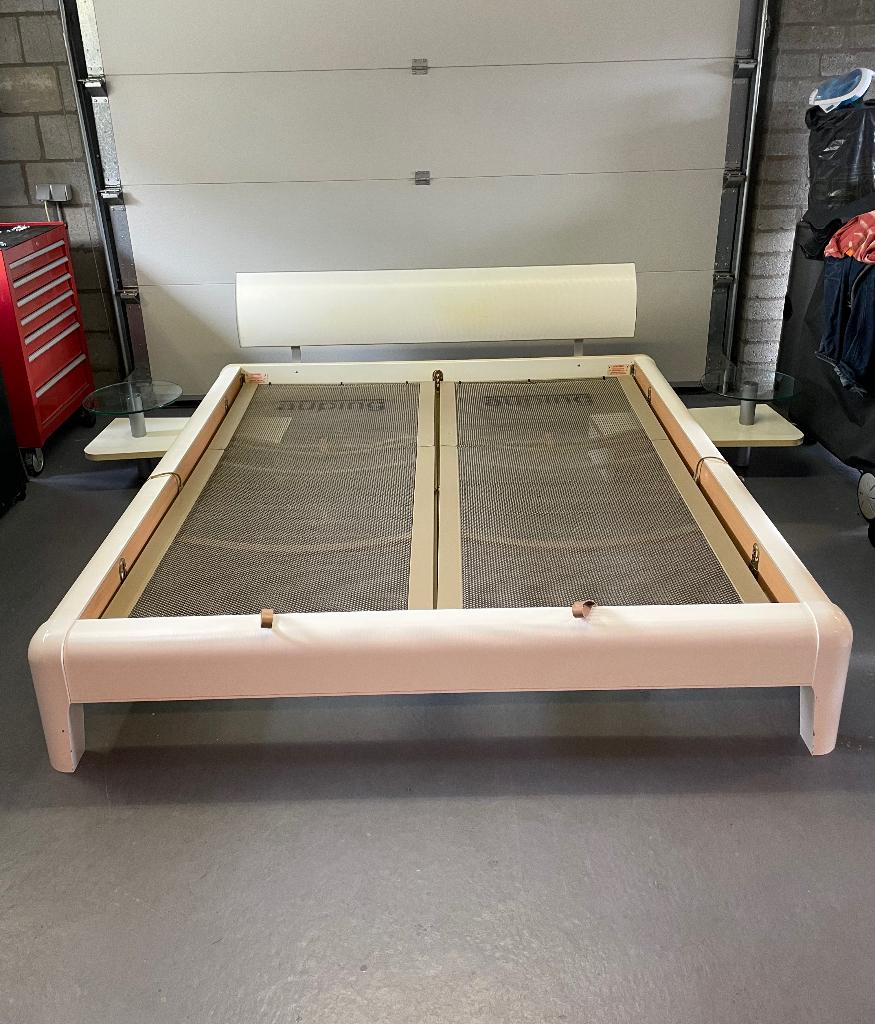 bed, Ophalen, Modern design, Wit, Tweepersoons